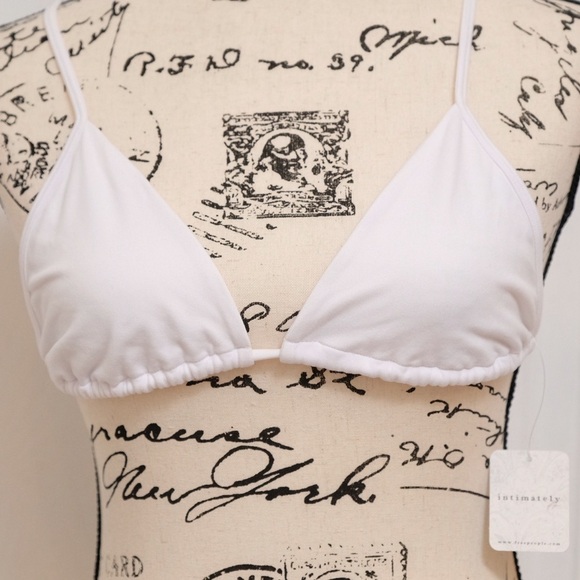 Free People Sammi Triangle Bra White/Blanc M-L/ M-G NWT 🙌🏻✨⏰💭🤝⌛️ - Picture 3 of 16